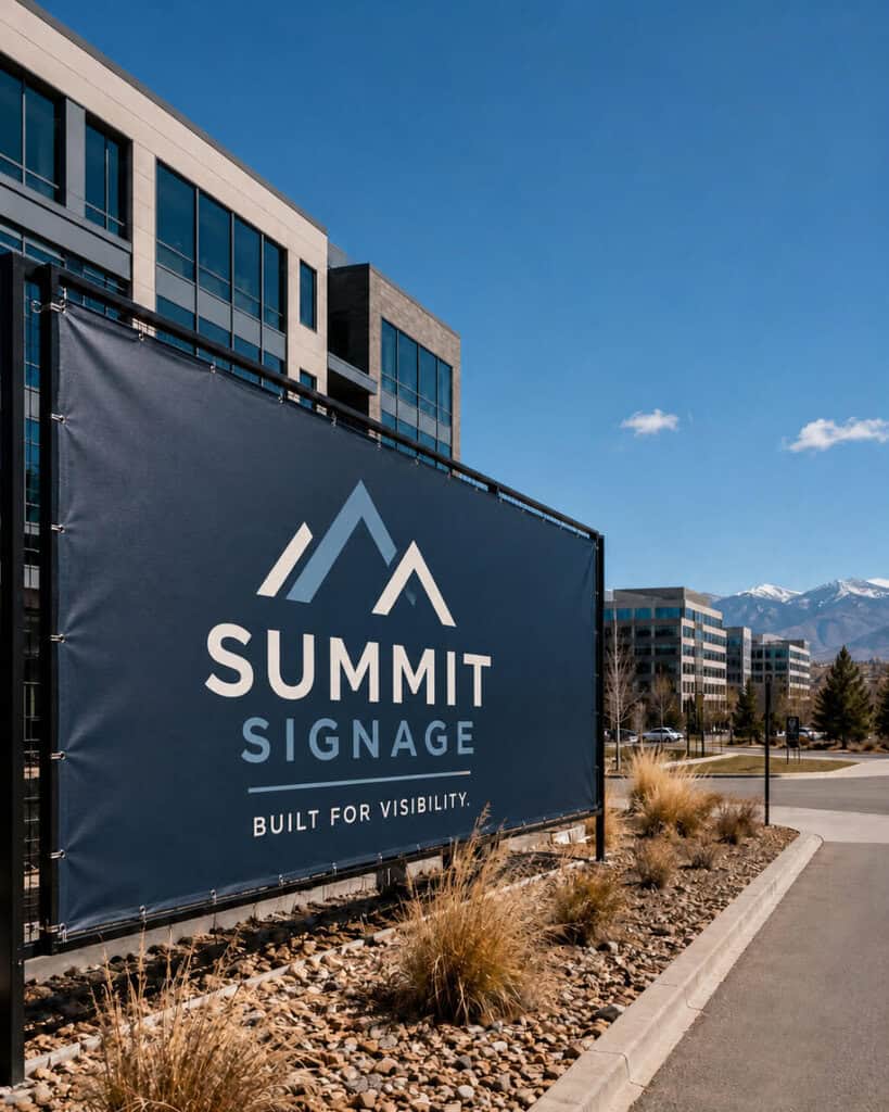 Outdoor banner at a Denver Tech Center office property